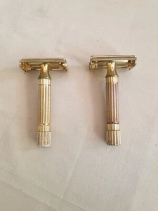 Rasoio di sicurezza Gillette Diplomat TTO anni '50 placcato oro - Foto 1 di 8