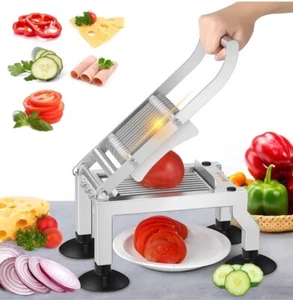 Newhai Commercial Tomato Slicer 0.4”/10mm Thickness Manual Tomato Cucumber…. - Picture 1 of 7