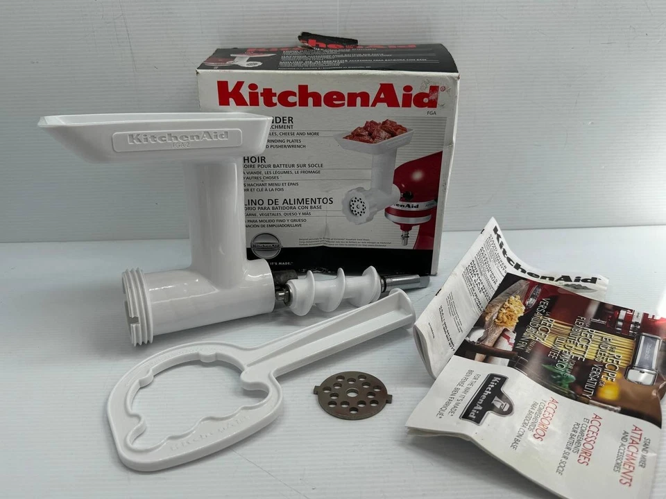 Kitchen Aid Food Grinder Stand Mixer Attachment FGA Complete in Original Box - Image 1 of 4