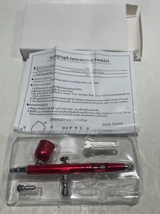 Roter Aerograph 0,3 mm/0,4 mm Airbrush mit Box - Bild 1 von 3