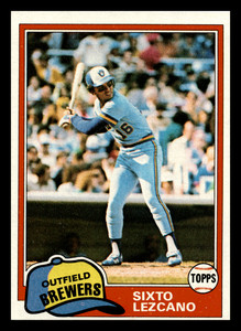 1981 Topps Sixto Lezcano  Milwaukee Brewers #25 VG-EX Baseball Card
