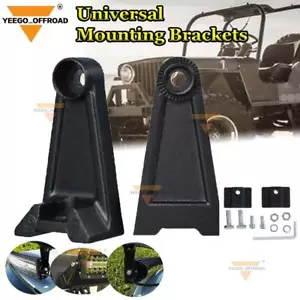 2x Universal Mounting Brackets Base Side Rotating LED Work Light Bar Bracket - Picture 1 of 11