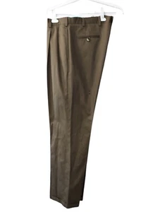 Pantalones de sarga JOS A BANK Traveler para hombre 38Wx34L marrón plisado con puños - Imagen 1 de 8
