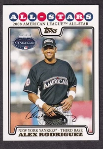 2008 Topps baseball card #UH65 Yankees Alex Rodriguez All-Star - Picture 1 of 2