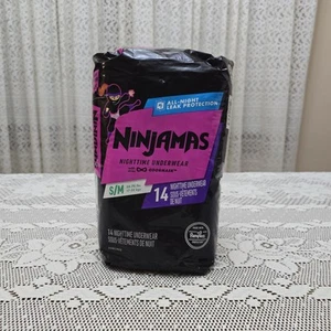 Neu Pampers Schlafanzug Nachtnässen Unterwäsche Mädchen S/M 38-70lbs Kinder 14ct - Bild 1 von 3
