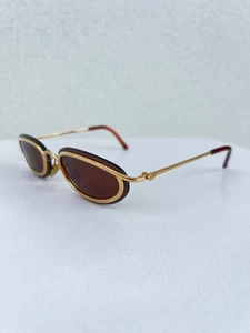 1990s Vintage Christian Dior Sunglasses CD 2038 Gold Rimless Womens Mens Unisex - Picture 1 of 12