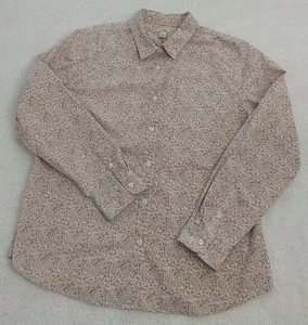 L.L. Bean Button Up Hemd Damen Large Mehrfarbig Blumen Bluse Freizeit Business - Bild 1 von 7