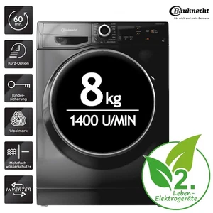 Bauknecht W8 S6300 A Waschmaschine 8kg Kurz-Option Woolmark  RO_W8S6300A_R - Bild 1 von 17