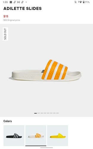 adidas adilette trifoglio slides M 8 W 9 Tean College oro bianco unisex