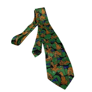 Corbata de colección Scooby Doo para hombre verde golf dibujos animados red novedad años 90 - Imagen 1 de 7