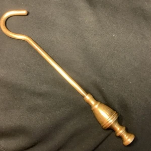 Virginia Metalcrafters ? Brass Fireplace Flue Pull Damper Hook - Picture 1 of 3
