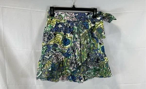 NWT A.L.C. Womens Multicolor Hampton Wrap Ruffle Asymmetrical Mini Skirt Size 4 - Picture 1 of 4