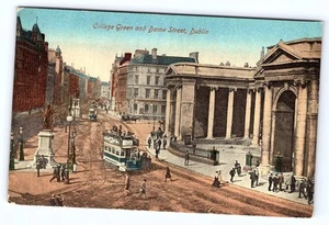 Postcard College Green Dame Street Dublin Ireland D494 - Picture 1 of 2