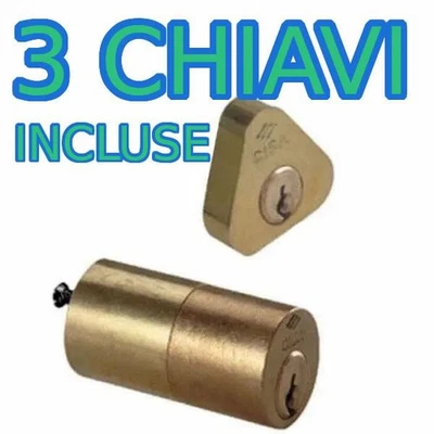 Cilindro CISA tondo doppio per elettroserrature 11721 3 chiavi ricambio 02139