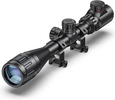 CVLIFE 4-16x44 AO Rifle Scope, Red/Green Illuminated w/ Locking Turret & Sunshad - Image 1 of 4