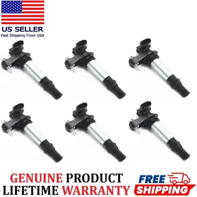 BOSCH 6 Ignition Coils For 2004-2009 Cadillac Saab Buick V6, 0221604104 GENUINE - Image 1 of 4