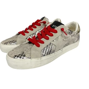 Steve Madden Damen-Sneaker Größe 8 Philosophy Kalbsfell Schnürung Stern - Bild 1 von 6