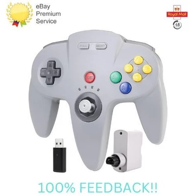 2.4GHz Wireless N64 Controller for Switch Windows PC MAC N64 with N64 and USB - Image 1 of 4
