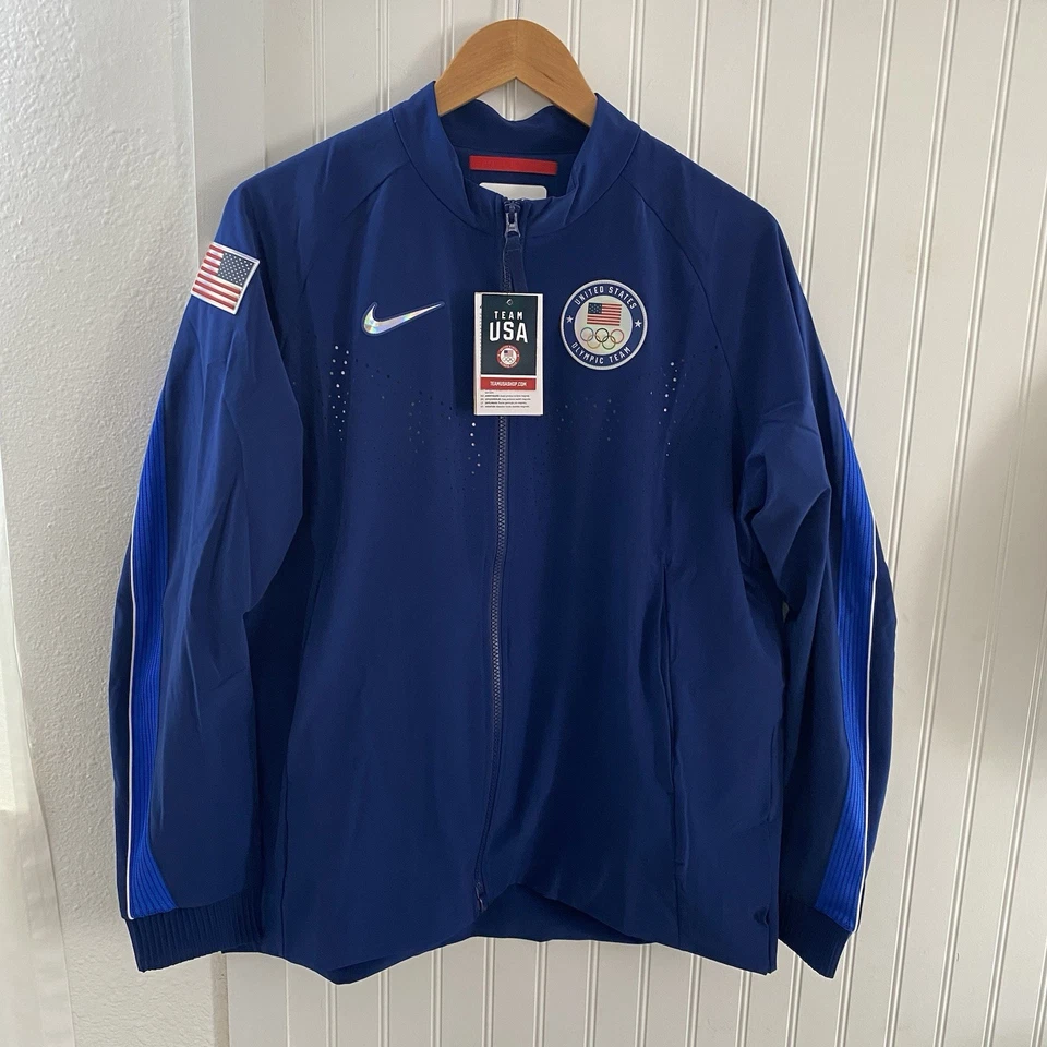 Nike Women's Paris 2024 Team Issued USA Olympic Podium Jacket DZ3572-492 Size L