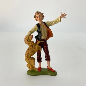 Fontanini Nº 191 Niño con Perro Saltador 3.5 in Resina Figura Depose Italia - Imagen 1 de 18