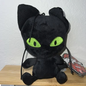 Bandai Zag Heroez Plagg Miraculous Ladybug Cat Noir 6" Plush Keychain Bag Hanger - Picture 1 of 8