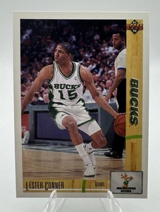 Upper Deck #381 Lester Conner Milwaukee Bucks 1991 - Imagen 1 de 2