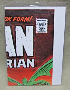 TOP RIGHT CORNER CHECKLIST CARD 1976 Topps Marvel Super Heroes Sticker Conan - Picture 1 of 2