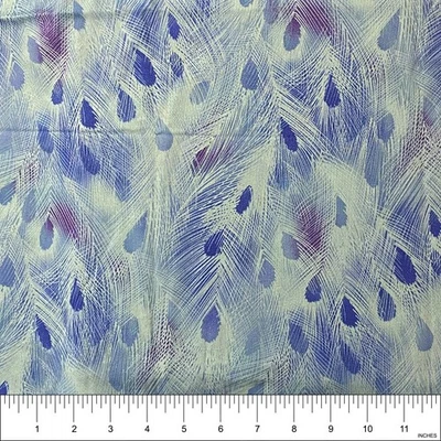 Blue Feathers Textures Plus RJR Fabrics for Quilt, Sew | 25"x44" - Image 1 of 2