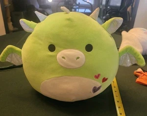 Squishmallows Pig Dragon 12" Plush Stuffed Green Reflective Spikes - Picture 1 of 4