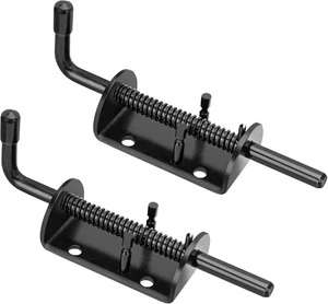Perno de barril de pestillo de puerta con resorte 6 pulgadas de acero sólido duradero para puertas de cobertizo - Imagen 1 de 12