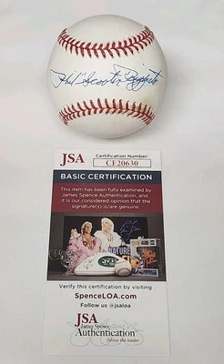Phil Rizzuto Signed Rawlings Official American League Baseball NYY JSA COA A1 - Image 1 of 4