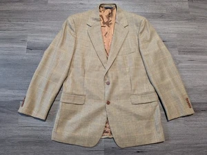 Brooks Brothers Herren Braun 100% Wolle Hahnentritt Sport Mantel Hergestellt in Italien 43R - Bild 1 von 9