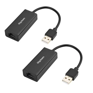 USB 2.0 to Ethernet Adapter 2-Pack USB to RJ45 Adapter Supporting 10/100 Mbps... - Picture 1 of 7
