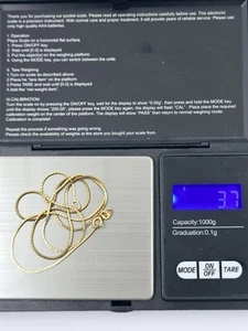 Cadena Caja Oro 18K Israel 20" 1mm 3.7g - Imagen 1 de 6