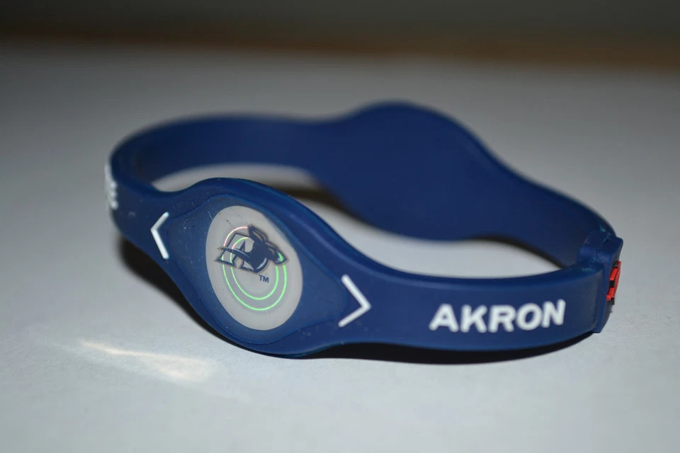 Akron Zips UA Roo College Sports Power Bracelet Wristband Band NIB Blue - Image 1 of 1