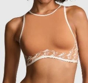 Victoria's Secret PINK Relay High-Neck Logo Sports Bra Women Size Medium NWT - Picture 1 of 12