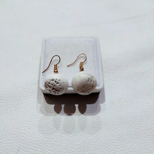Pendientes Coral Blanco Coral Natural Vintage Coral Cuentas Pendientes Piedras Preciosas Joyería - Imagen 1 de 8