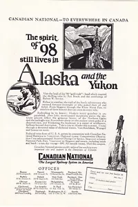 1928 Canadian National Railway Vintage Print Ad Alaska Yukon Totem Pole - Picture 1 of 1