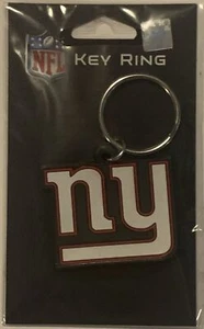 New York Giants Key Ring Rubber Logo NFL Siskiyou - Picture 1 of 2