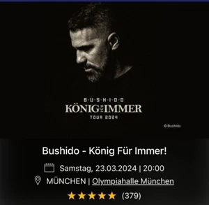Konzertkarten BUSHIDO - König für immer Tour 23.03.2024 (München) - Bild 1 von 1
