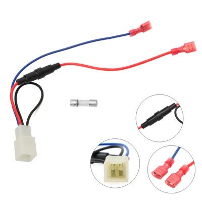 For Honda CT70 1969-1971 Battery Harness Pigtail w/ 5x20mm Glass Fuse Motorcycle - Imagem 1 de 4
