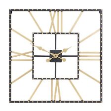 Metal Square Wall Clock with Roman Numberals 23.5"SQ
