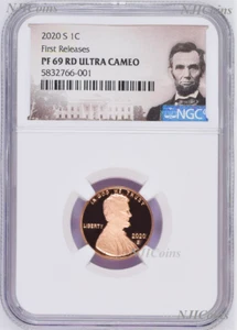 2020 S Proof LINCOLN CENT Penny NGC PF69 RD Erstveröffentlichungen Portrait Label - Bild 1 von 1