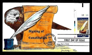2360 22c Stamp (1987) SIGNING OF THE U. S. CONSTITUTION FDC HD/HP FROM PASLAY - Picture 1 of 1