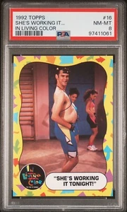 JIM CARREY 1992 Topps In Living Color "She's Workin' It Tonight" #16 NM-MT PSA 8 - Picture 1 of 2