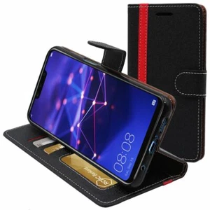 Coque Huawei Mate 20 Lite (2018) Etui Portefeuille Housse PU Cuir Porte-Cartes - Photo 1 sur 4