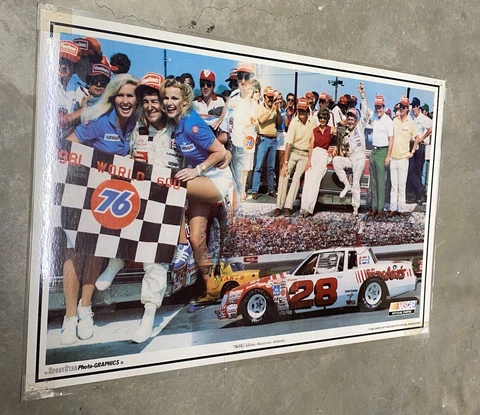 1980’s SportStar Photo Graphics NASCAR Bobby Allison 11” X 17”  Poster Cover