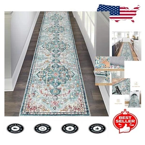 Elegant 2' x 10' Floral Rug Runner - Washable, Non-Slip Floor Decor Solution - Picture 1 of 10