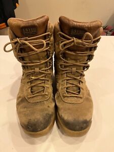 5.11 Tactical Series Men's Size 9 Coyote Brown XPRT Steel Toe Waterproof Boots