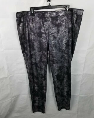 Jennifer Lopez Jeggings Women's 2X Silver Black JLO Pants Mid Rise Skinny New - Image 1 of 4
